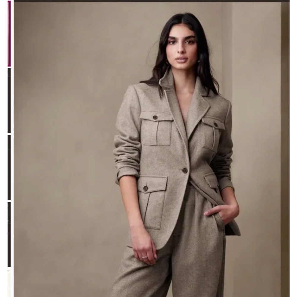 Banana Republic Tan Jacket & Pants Set